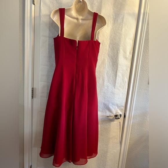 Jasmine Bridal B2 formal red cascade dress Sz-10. S20 - Picture 5 of 14